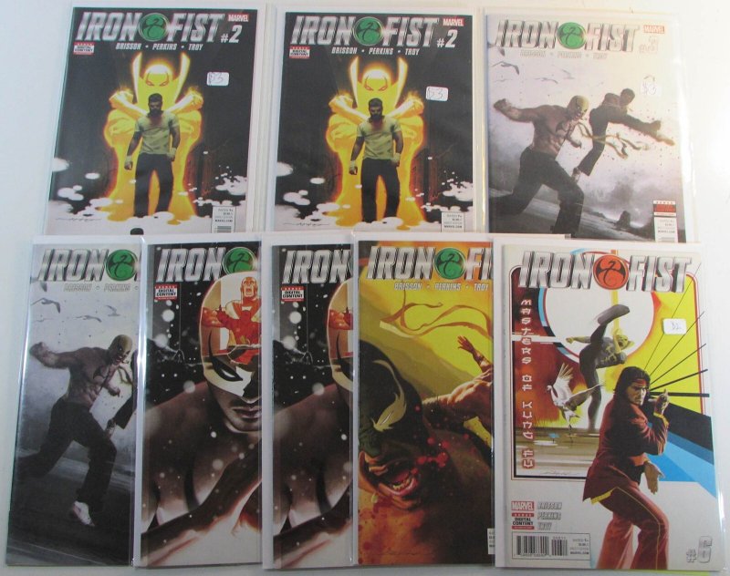 2017 Iron Fist Lot 8 #2 x2, 3 x2, 4 x2, 5, 6 Marvel 5th Series 1st Print Comics