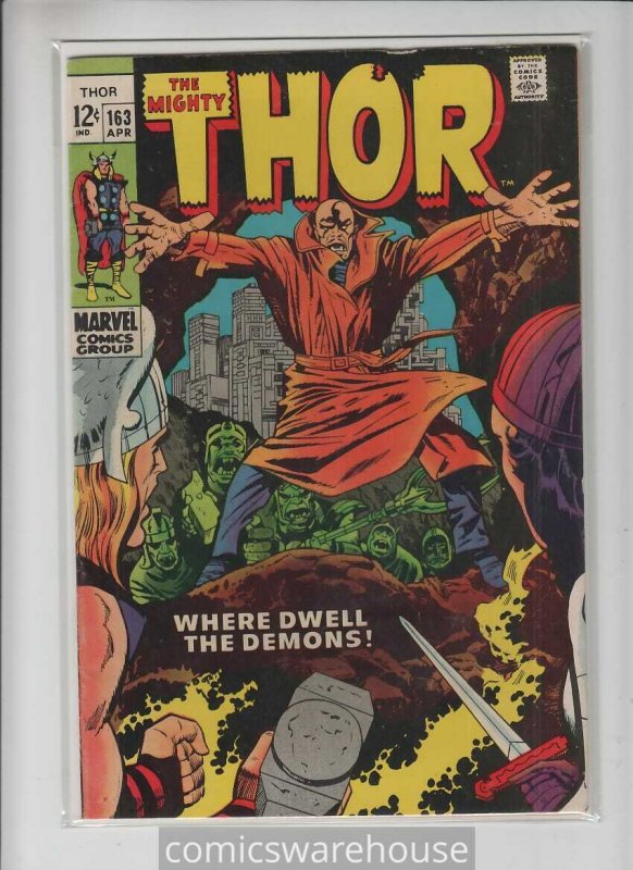 THOR (1966 MARVEL) #163 VG/FN A02326