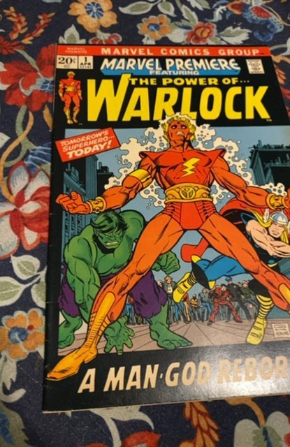 Marvel Premiere #1 (1972) A man god re-Born Thor/Hulk VF