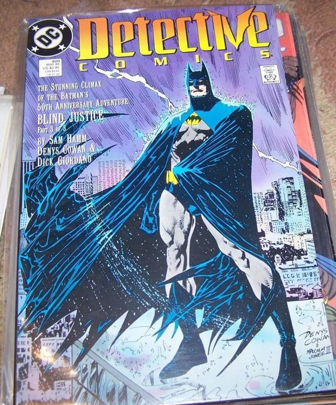 DETECTIVE COMICS  # 600 BATMAN 1989 DC blind justice pt 3  50th anniversary iss 