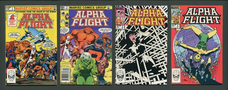 Alpha Flight #1  #2  #3  #4 (SET) /  VFN    1983