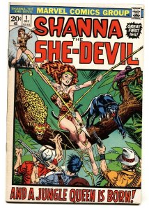 Shanna The She-Devil #1 1972 Marvel-Jungle Girl with George Tuska art-Origin