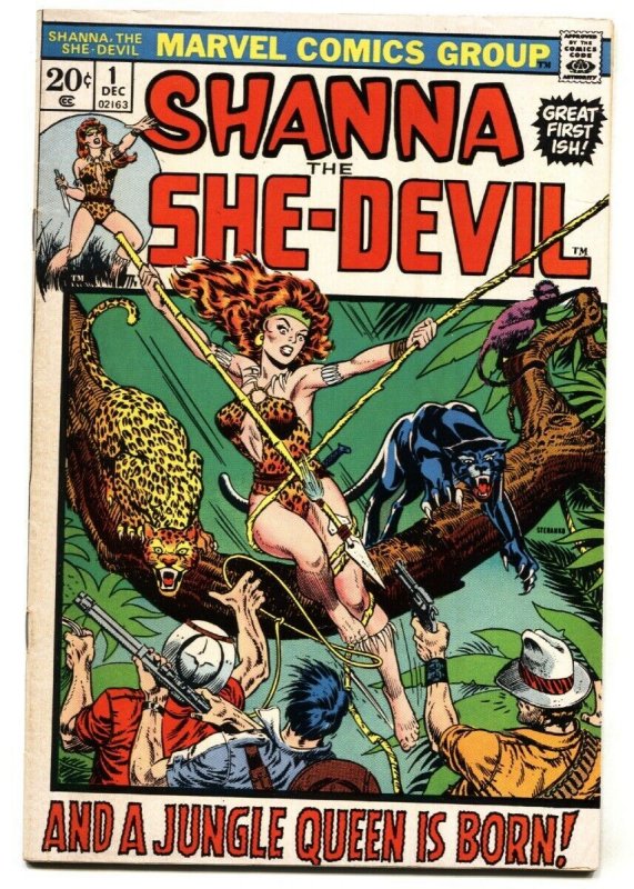 Shanna The She-Devil #1 1972 Marvel-Jungle Girl with George Tuska art-Origin