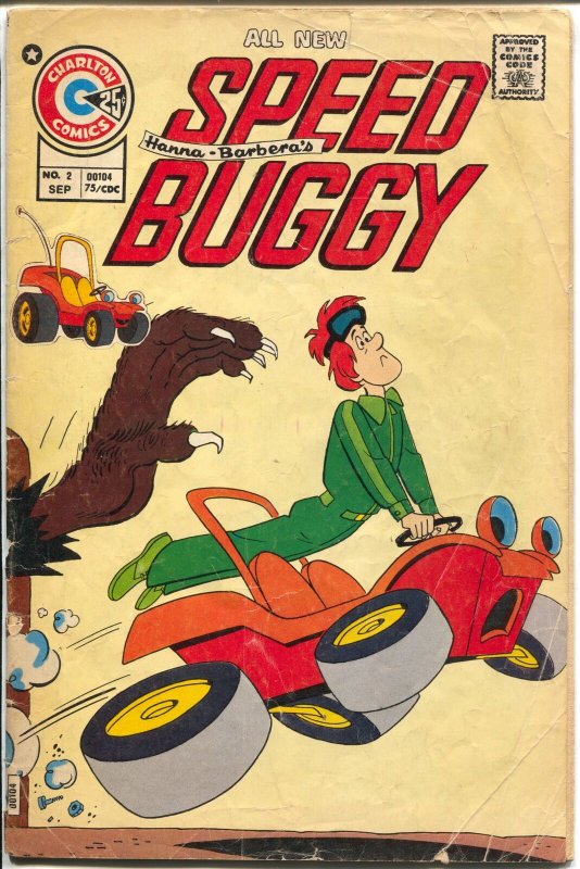Speed Buggy #2 1975-Charlton-Hanna-Barbera cartoon comic book-G