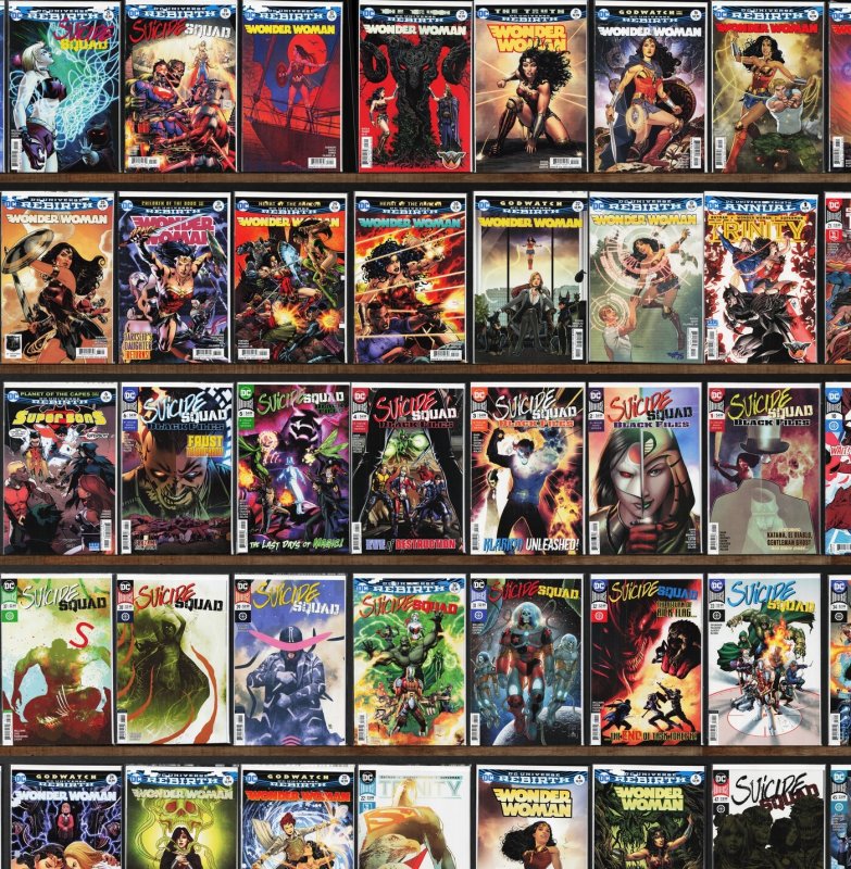 Huge Lot 160+ Comics with Suicide Squad, Wonder Woman, Trinity & More!