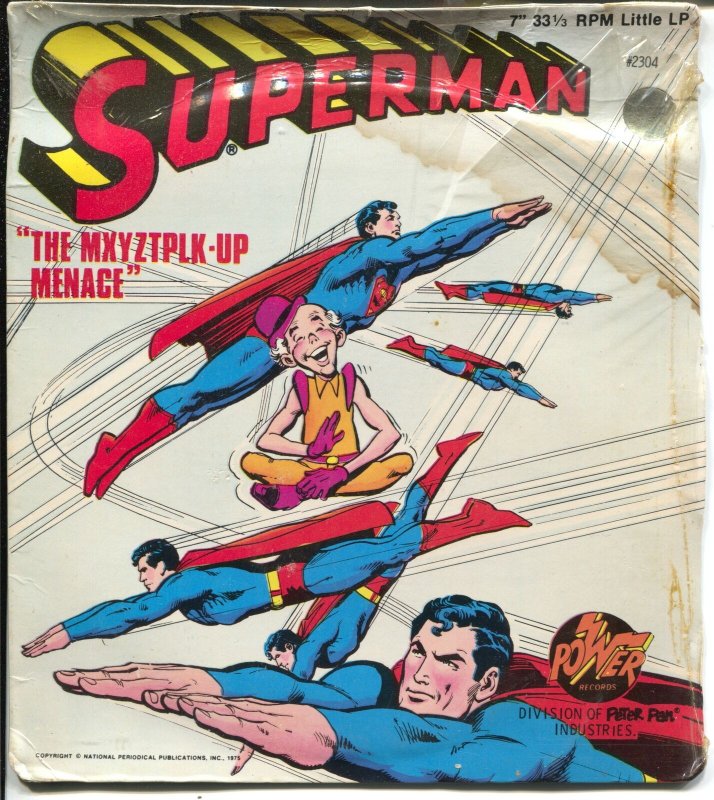 Superman 33 1/3 Record -7-Neal Adams #2304 1975-Power-Mr Mxyztplk-Up Menace-G