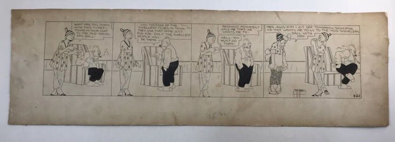 George Mcmanus Bringing Up Father Daily Comic Strip Original Art 8 30 1919 Comic Books