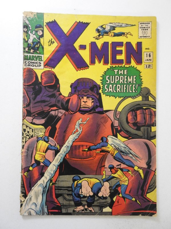 The X-Men #16 (1966) GD/VG Condition moisture stains, chew top left