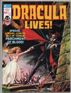 DRACULA LIVES Magazine #12, VF-, 1975, Christopher Lee, Tom Sutton, Vampire