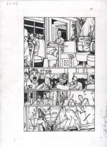 The Evil Within #1 pg 19 Original Alex Sanchez Art based on HORROR Video game