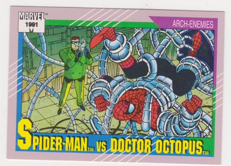 1991 Marvel Universe #105 Spider-Man vs Doctor Octopus