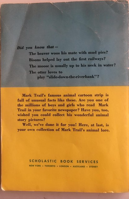 Mark trail’s Book of animals 1968 scholastic PB