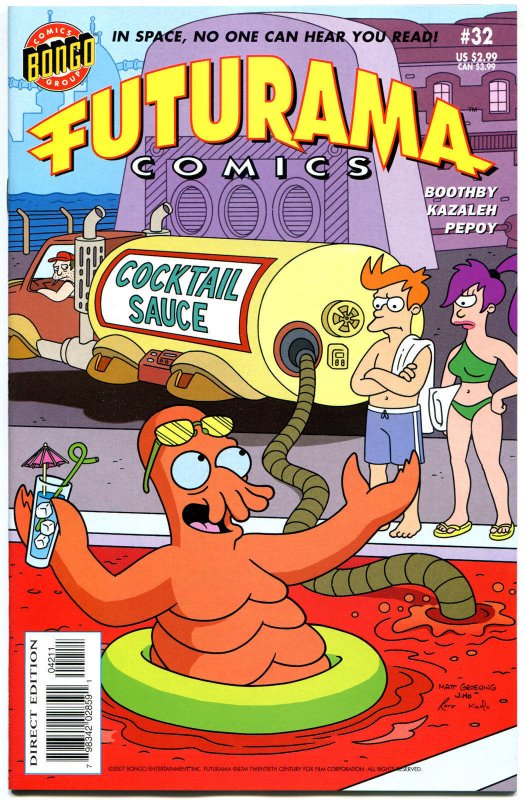 FUTURAMA #32, NM-, Bongo, Fry, Bender, Leela, 2000,Professor Farnsworth,Zoidberg