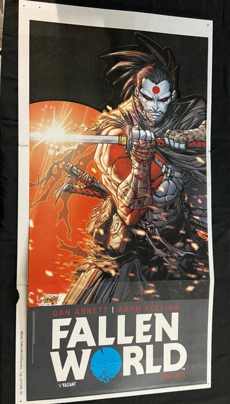 VALIANT COMICS BLOODSHOT FALLEN WORLD STORE STANDEE  78 X 40 WHEN ASSEMBLED