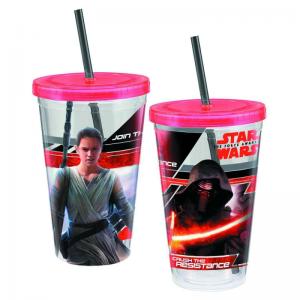 Star Wars E7 The Force Awakens 18 Oz Acrylic Travel Cup - New!
