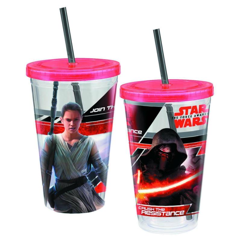 Star Wars E7 The Force Awakens 18 Oz Acrylic Travel Cup - New!