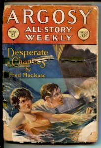 Argosy All-Story Weekly 8/27/1927-Desperate Chances by Fred MacIsaac-Pulp t...