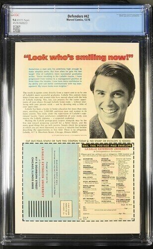 Defenders #42 1976 Marvel Comics CGC 9.6 White Pages 023