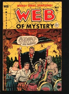 Web of Mystery #9 1952-AceClassic bondage cover-Pre-code horror-Vampire terro...