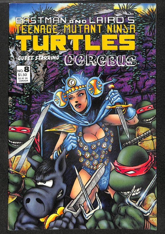 Teenage Mutant Ninja Turtles #8 VF+ 8.5 Cerebus appearance!