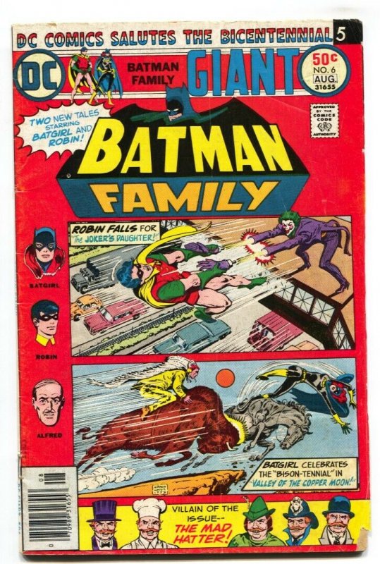 BATMAN FAMILY #6-JOKER'S DAUGHTER COVER-BATGIRL-1976-DC 