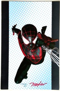 Miles Morales Spider-Man #25 Mike Mayhew Trade/Virgin Variant  Set Signed W/COA.