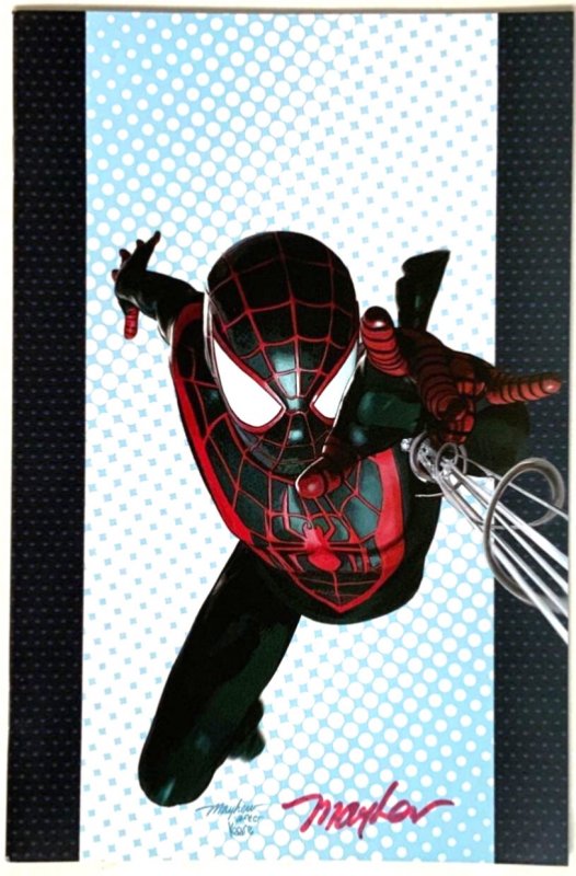 Miles Morales Spider-Man #25 Mike Mayhew Trade/Virgin Variant  Set Signed W/COA.
