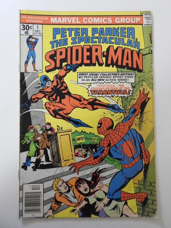The Spectacular Spider-Man #1 VG Condition moisture stain