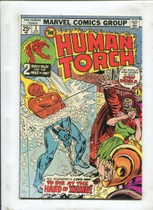HUMAN TORCH #3 - TO DIE AT THE HAND OF XEMU! - (7.0) 1975