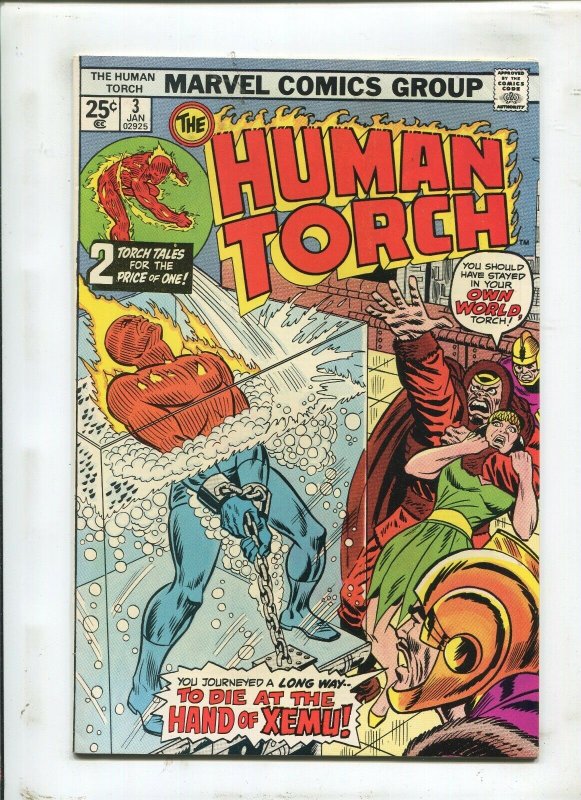 HUMAN TORCH #3 - TO DIE AT THE HAND OF XEMU! - (7.0) 1975