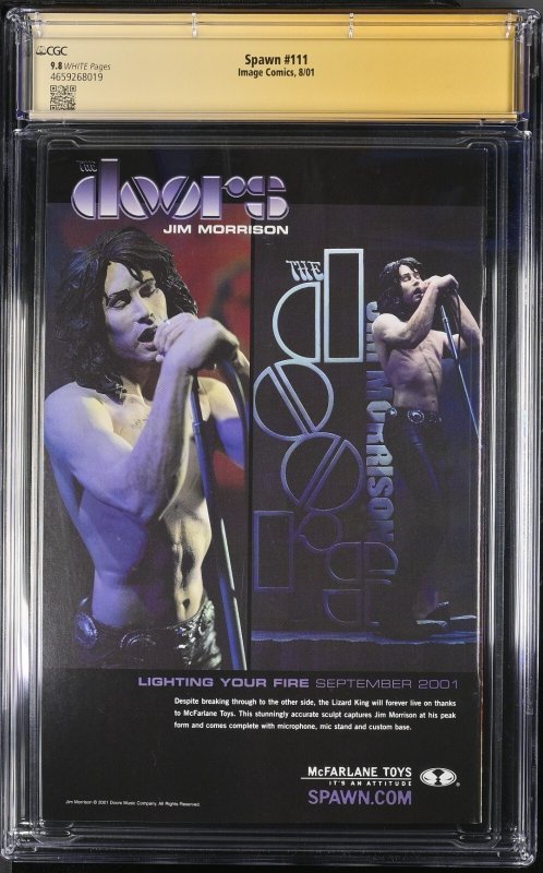 Spawn (2001) # 111 (CGC 9.8 SS) Signed Greg Capullo * Census = 4 * Image Comics