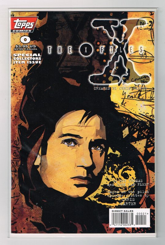 X-Files -  #0 Fox Mulder   Topps   Special Collectors Item Issue