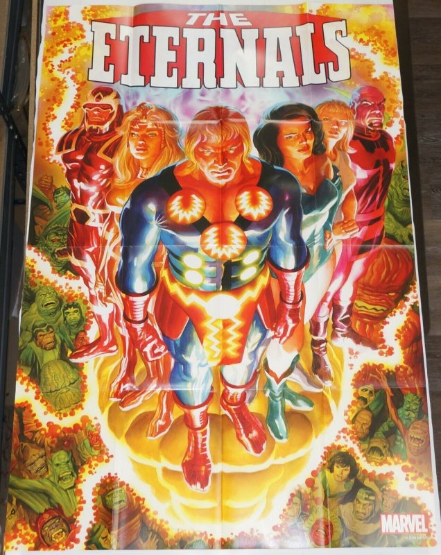Eternals Classic poster - 36  x 24 Marvel Omnibus promo - Alex Ross art movie