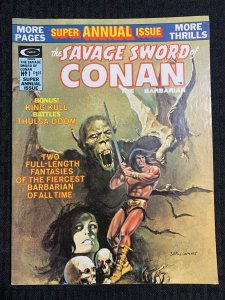 1975 SAVAGE SWORD OF CONAN Super Annual #1 VG/FN 5.0 Barry Windsor Smith