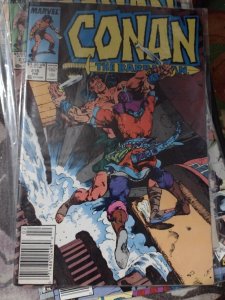 CONAN  THE BARBARIAN # 215  MARVEL 1988 BARCODE VARIANT