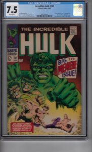 The Incredible Hulk #102 (1968) CGC Graded 7.5