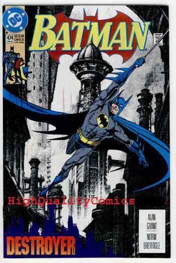 BATMAN #474, NM+, Alan Grant, 1992, Gotham City, Destroyer, more BM in store