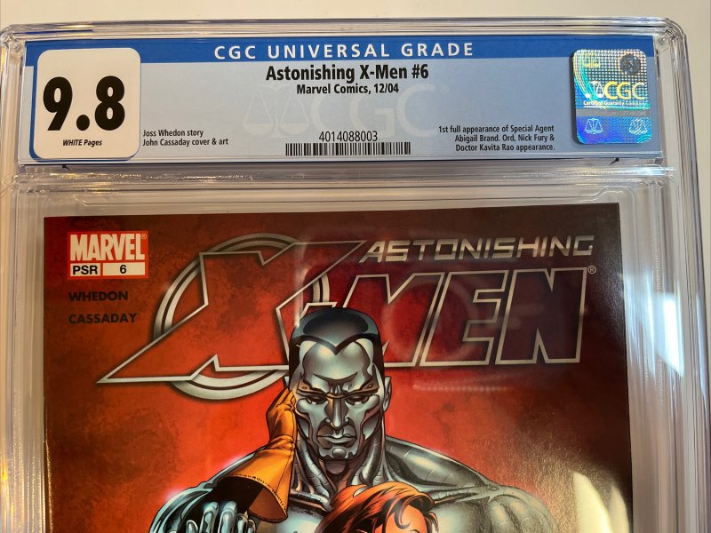 Astonishing X-Men (2004) # 6 (CGC 9.8 WP) 1st app full Abigail Brand SWORD