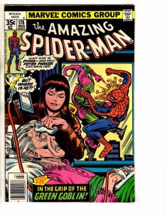 Amazing Spider-Man # 178 FN Marvel Comic Book Goblin May Mary Jane Gwen J276