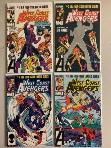 West Coast Avengers set #1-4 direct 4 diff 7.0 (1984)