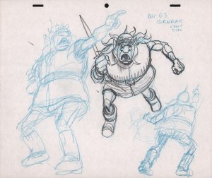Gamrak From He-Man Pencil Animation Art - 63 - Chief Ogre