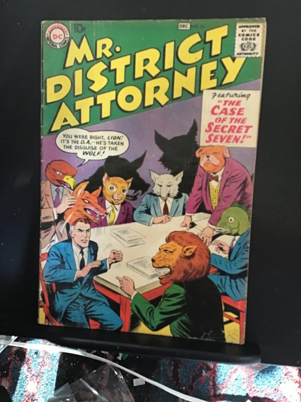 Mr. District Attorney #66 (1958) Case of the secret seven! Mid grade! FN Wow!