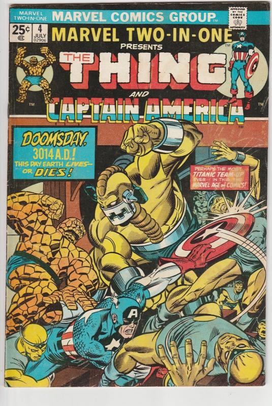 3 Marvel Two-in-One Comic Books # 3 4 5 Thing Daredevil Captain America WT17