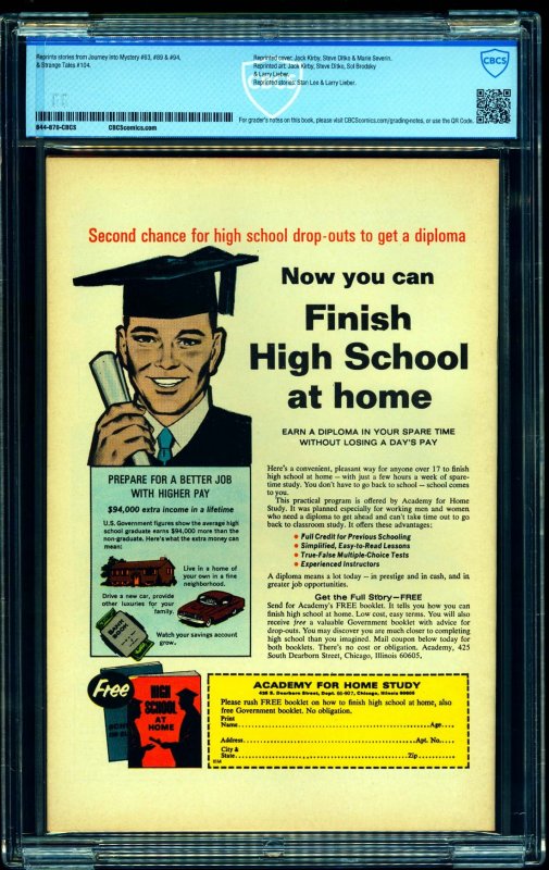 Where Monsters Dwell #10 CBCS VF/NM 9.0 Off White to White