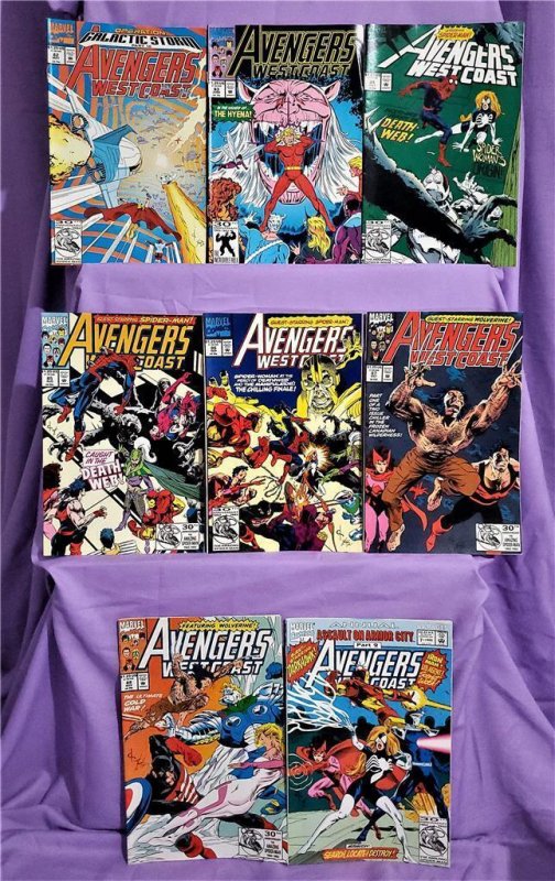 AVENGERS WEST COAST #82 - 88 Annual #7 Spider-Woman Origin Marvel Comics