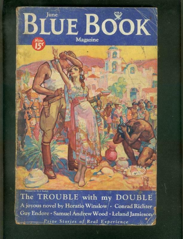 BLUE BOOK PULP-6/1934-GUY ENDORE HORROR ISSUE-DARKTOWN- G