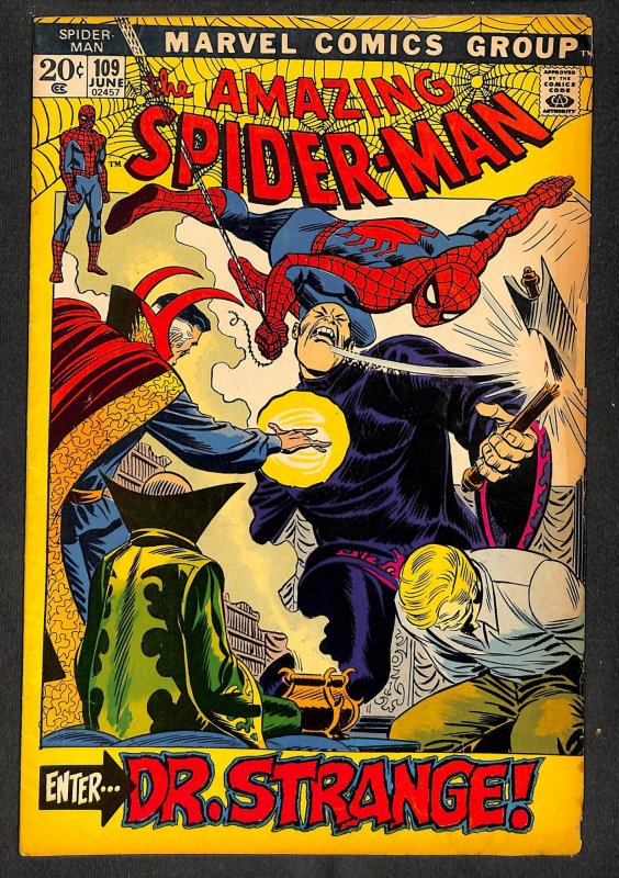 Amazing Spider-Man #109 VG 4.0 Doctor Strange! Marvel Comics Spiderman