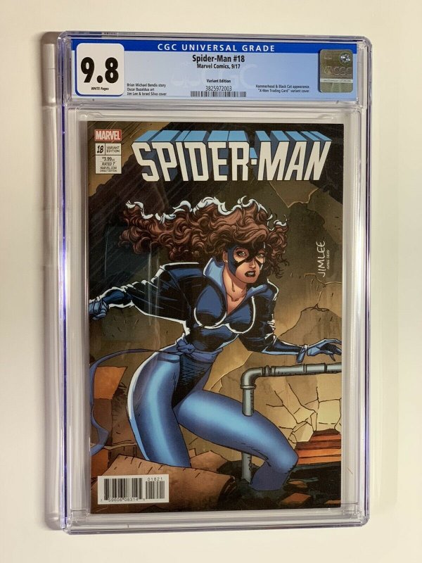 Spider-man 18 cgc 9.8 jim lees x-men card variant 