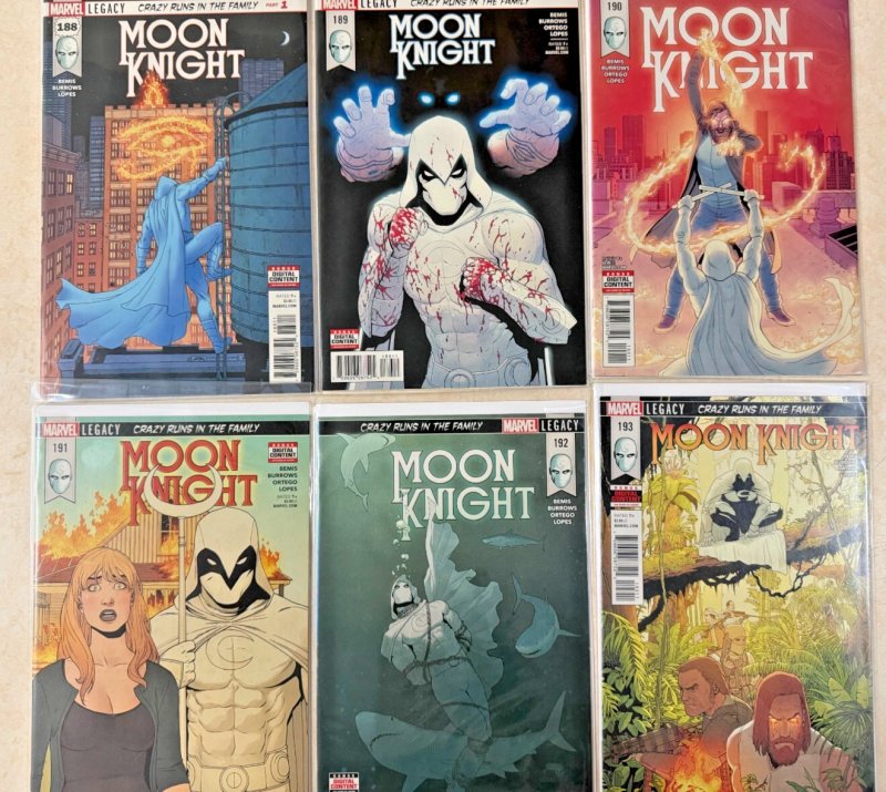 Moon Knight (2017) Legacy #188–195 – Max Bemis Run – Complete 8‑Issue Set