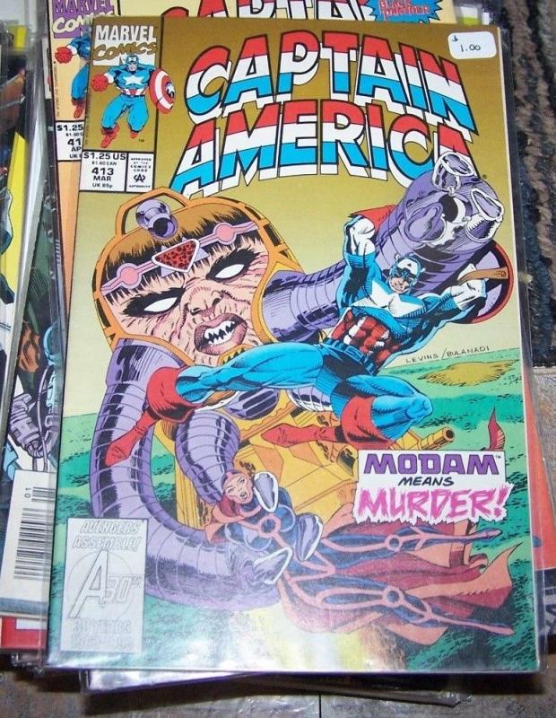 Captain America comic # 413 (Mar 1993, Marvel) modam avengers shang-chi